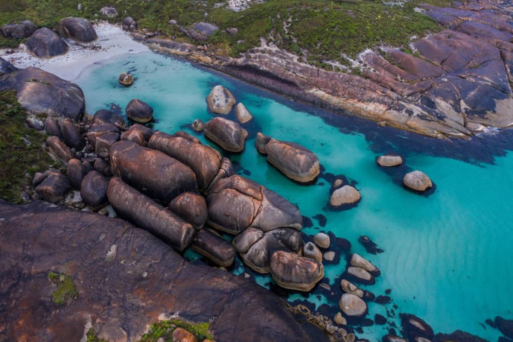 Elephant Rocks of Albania as seen from above